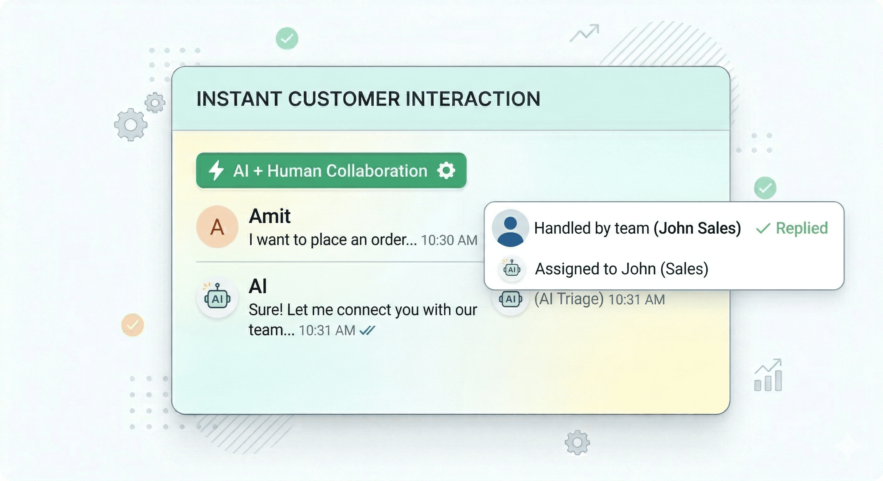 AI and human agents collaborating seamlessly on WhatsApp conversations